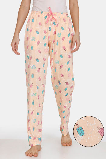 Buy Zivame Sweet Treats Cotton Pyjama - Orange at Rs.358 online