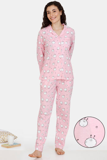 Buy Zivame Crazy Farm Cotton Pyjama Set - Pink