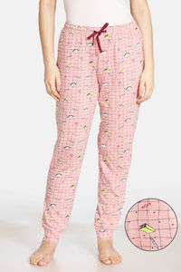 Buy Zivame Crossword Cotton Pyjama - Rose Tan