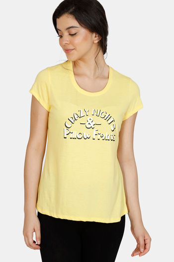 Buy Zivame Queen Bee Poly Cotton Top - Yellow