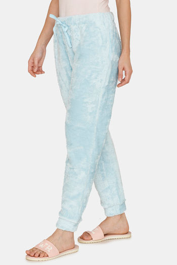 Buy Zivame Fuzzy Fur Polyester Pyjama - Blue at Rs.583 online