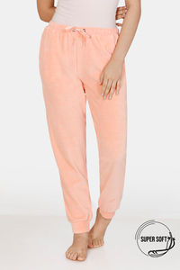 Buy Zivame Velveteen Velour Knit Pyjama - Peach Pearl
