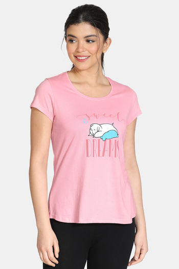 Buy Zivame Pretty Pigs Cotton Top - Candy Pink