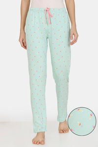 Buy Zivame Unicorn Print Cotton Pyjama - Green