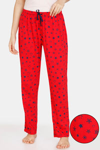 Buy Zivame Galaxy Print Cotton Pyjama  - Toreador