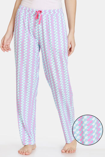 Buy Zivame Jigsaw Jungle Knit Cotton Pyjama - Petit Four