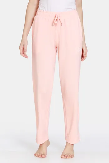 Buy Zivame Knit Poly Loungewear Pants - Peach Pearl
