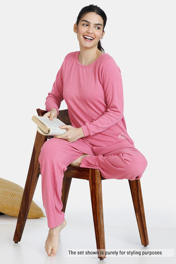 Buy Zivame Ribbed Cozy Knit Cotton Loungewear Pants - Malaga at Rs.1124  online