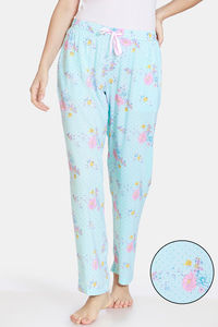 Buy Zivame Pretty Floral Woven Pyjama - Plume