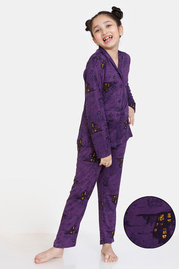 Buy Zivame Girls Halloween Knit Poly Pyjama Set - Petunia