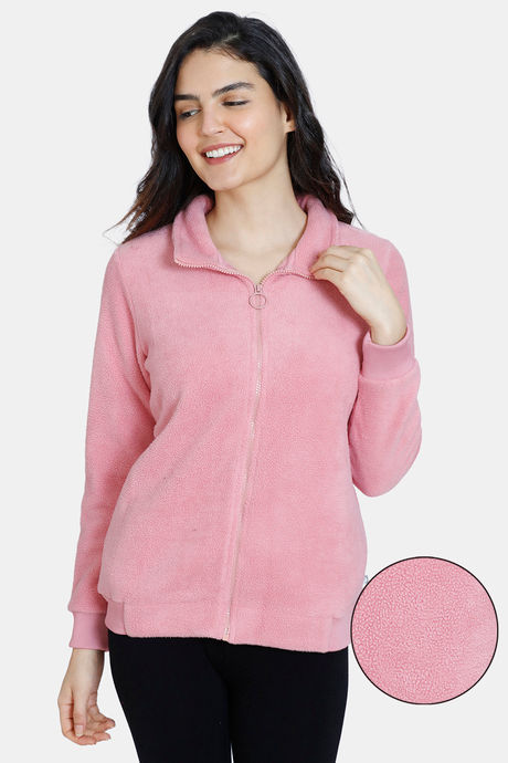 Buy Zivame Warm Polar Fleece Knit Hoodie Sweatshirt - Blush at Rs.673  online | Nightwear online