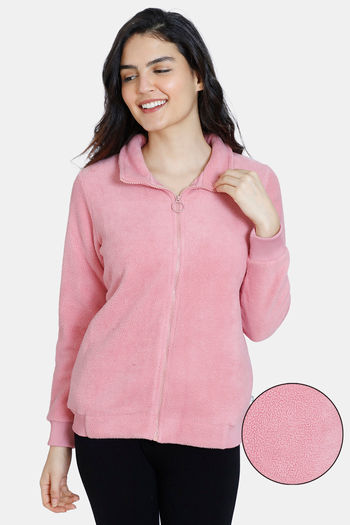 Buy Zivame Warm Polar Fleece Knit Hoodie Sweatshirt - Blush at Rs.673  online | Nightwear online