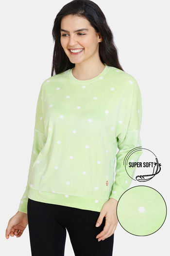 Buy Zivame Supersoft Velour Knit Top - Butterfly