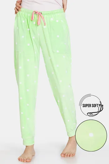 Buy Zivame Plush Velour Knit Poly Pyjama - Butterfly