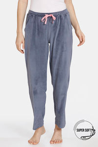 Buy Zivame Supersoft Velour Knit Pyjama - Graphite
