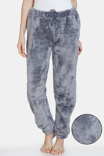 Buy Zivame Fluffy Fur Knit Pyjama - Tradewind