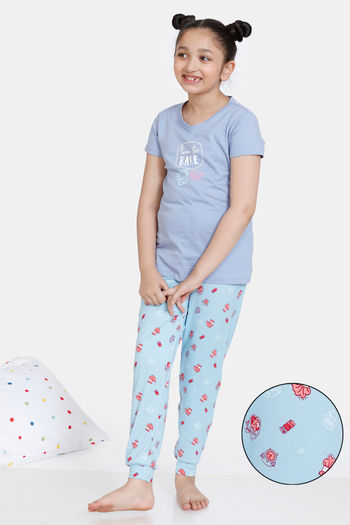 Buy Zivame Girls Cotton Pyjama Set - Sweet Lavender