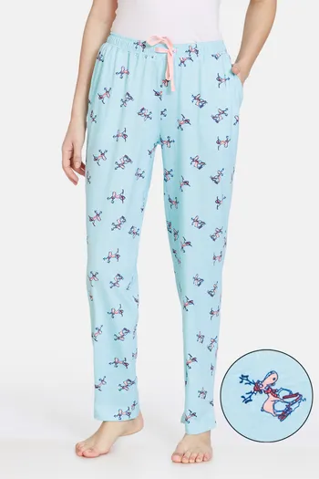 Buy Zivame Reindeer Knit Cotton Pyjama - Plume