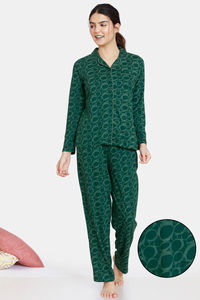 Buy Zivame Impression Knit Cotton Pyjama Set - Mountain View