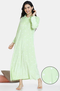 Buy Zivame Supersoft Velour Knit Full Length Nightdress - Butterfly