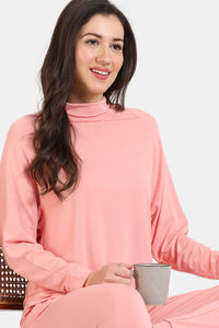 Buy Zivame Maternity Lounge Knit Poly Loungewear Top - Coral Cloud at  Rs.583 online