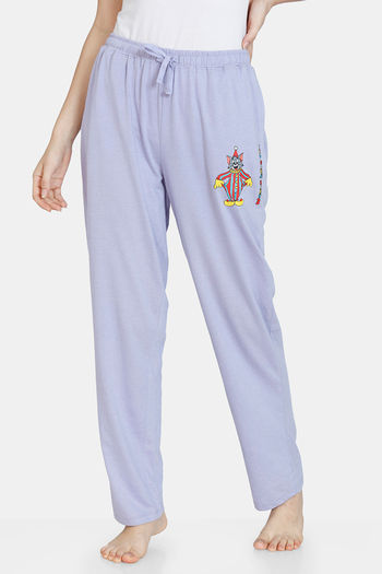 Zivame Tom Jerry Cartoon Carnival Knit Cotton Pyjama Sweet Lavender