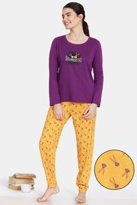 Buy Zivame Looney Tunes Knit Cotton Pyjama Set - Cadmium Yellow