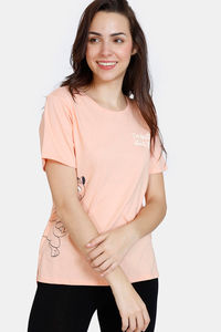 Buy Zivame Nuts For U Knit Cotton Top - Salmon