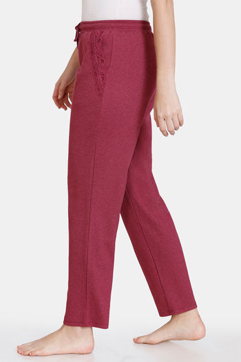 Buy Zivame Cozy Heathers Knit Poly Pyjama - Beet Red