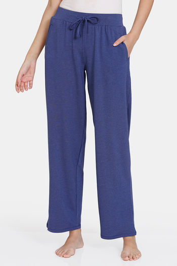 Buy Zivame Lounge Knit Viscose Pyjama - Deep Cobalt