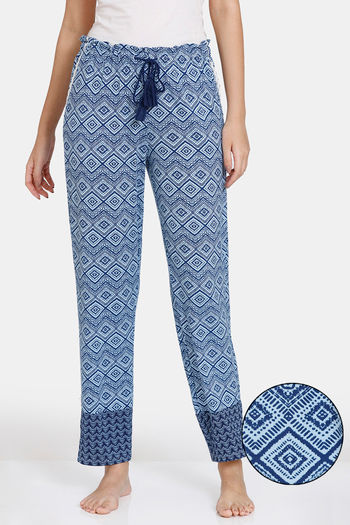 Buy Zivame Batik Bae Knit Pyjama - Medieval Blue
