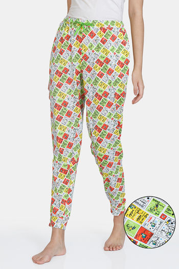 Buy Zivame Zodiac Cotton Knit Cotton Pyjama - Egret