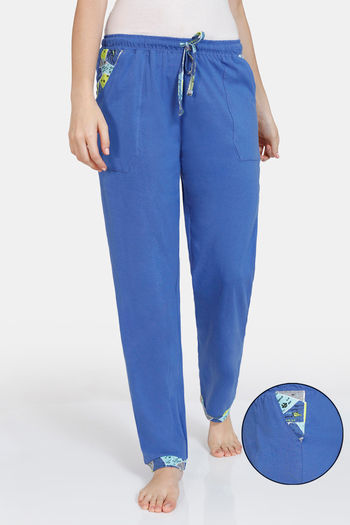 Buy Zivame Zodiac Knit Poly Pyjama - Deep Cobalt