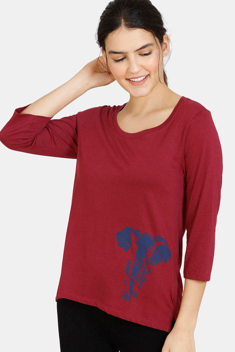 Buy Zivame Maternity Poly Cotton Top with Concealed Zippers - Medieval Blue  at Rs.400 online