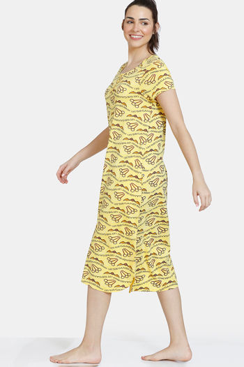 Buy Zivame Harry Potter Knit Cotton Mid Length Dress - Aspen Gold at Rs.480  online | Nightwear online