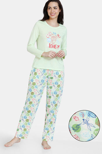 Buy Zivame Looney Tunes Knit Cotton Pyjama Set - Butterfly