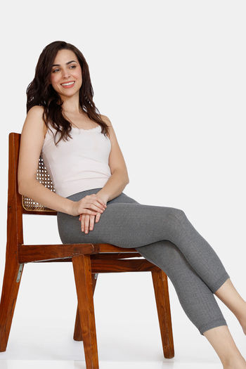 Buy Zivame Thermal Pointelle Knit Poly Viscose Leggings - Roebuck at Rs.351  online