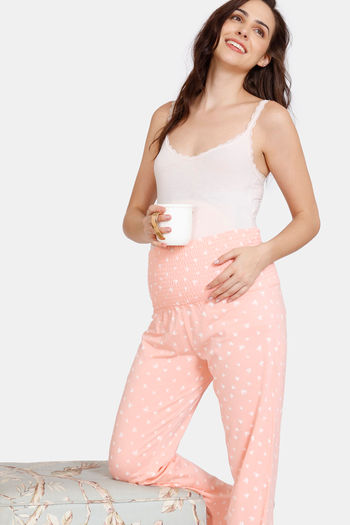 Buy Zivame Maternity Cotton Pyjama - Peach Pearl at Rs.500 online