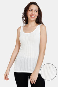 Buy Zivame Layering Pointelle Knit Poly Viscose Vest - Pearled Ivory