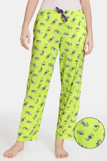 Buy Zivame Bunny Rolls Knit Cotton Pyjama - Love Bird