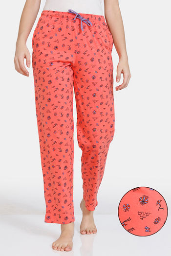 Buy Zivame Summertime Knit Poly Pyjama - Emberglow
