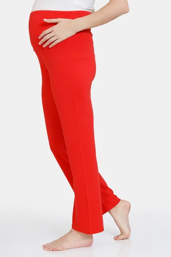Buy Zivame Maternity Knit Poly Loungewear Pants - Aurora Red