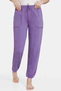 Buy Zivame Lounge Knit Poly Lounge Pants - Deep Lavender