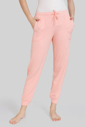 Buy Zivame Lounge Knit Poly Lounge Pant - Coral Cloud