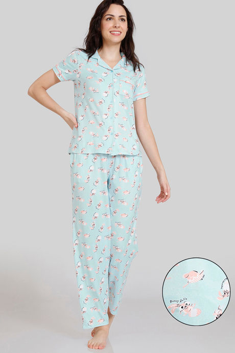 Buy Zivame Maternity Bunny Rolls Knit Cotton Pyjama Set - Sweet Lavender at  Rs.1152 online