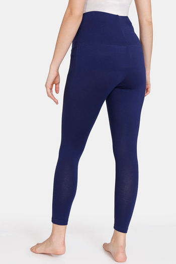 Buy Zivame Lounge Knit Cotton Maternity Leggings - Medieval Blue at Rs.488  online