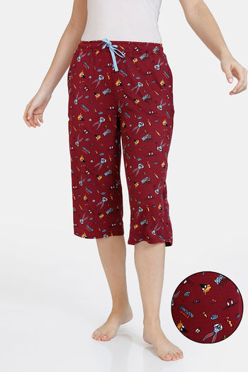 Buy Zivame Looney Tunes Knit Poly Capri - Rhododendron