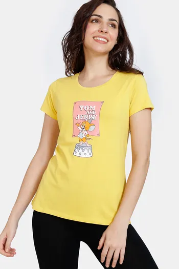 Buy Zivame Looney Tunes Knit Cotton Top - Bamboo
