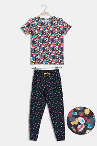 Buy Zivame Girls - Color Me Happy Knit Poly Pyjama Sets - Moonless Night