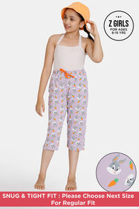 Buy Zivame Girls Looney Tunes Knit Cotton Capri - Lilac Breeze